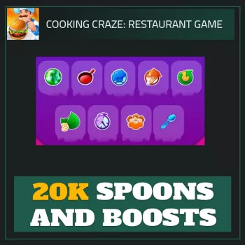 20K Spoons and Boosts — Cooking Craze
