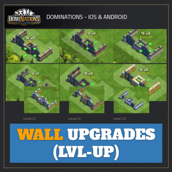 Wall upgrades (LVL-up) — DOMINATIONS