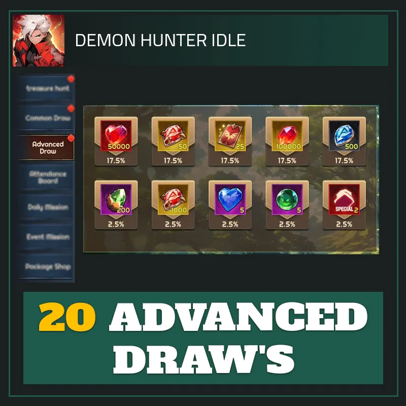 20 Advanced Draws — Demon Hunter Idle-Demon Hunter Idle