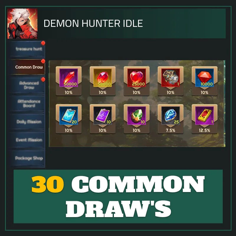 30 Common Draw's — Demon Hunter Idle-Demon Hunter Idle