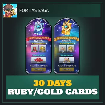 30 Days Ruby/Gold Cards — Fortias Saga