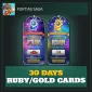 30 Days Ruby/Gold Cards — Fortias Saga