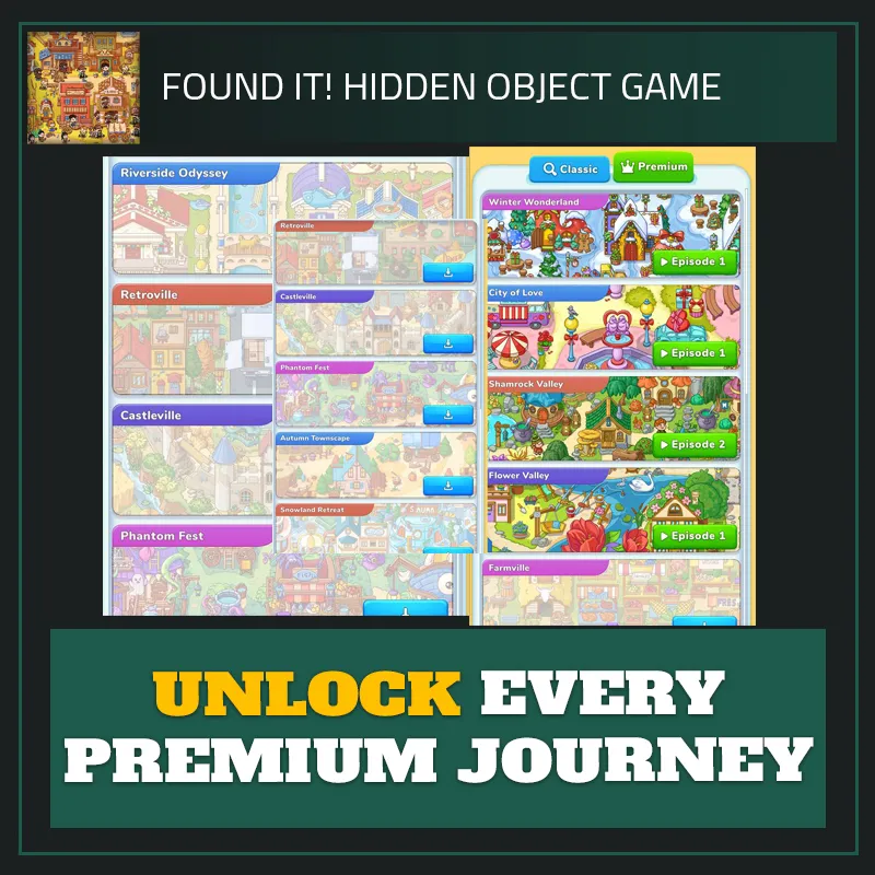 Unlock Every Premium Journey — Found It!-Found It! Hidden Object Game
