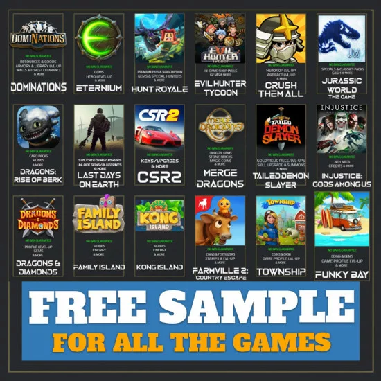 Free Sample For All Games