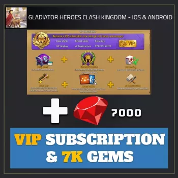 VIP Subscription & 7K Gems — Gladiator Heroes