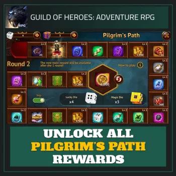 Unlock All Pilgrim's Path Rewards — Guild of Heroes