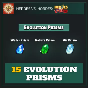 15 Evolution Prisms — Heroes vs. Horde