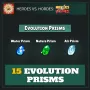 15 Evolution Prisms — Heroes vs. Horde