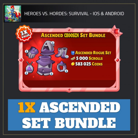1x Ascended Set Bundle — Heroes vs. Hordes android cheat