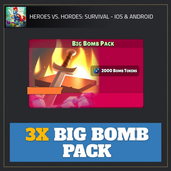 3x Big Bomb Pack — Heroes vs. Horde android cheat
