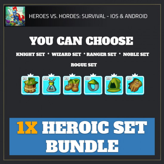 1x Heroic Set Bundle — Heroes vs. Hordes android cheat