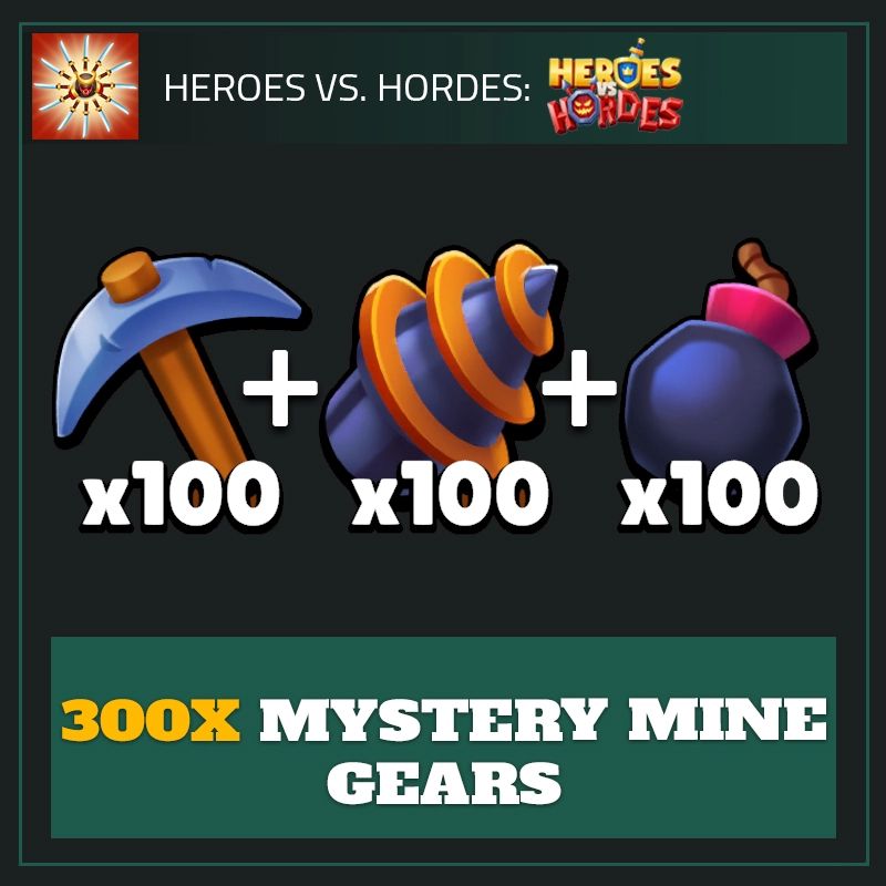 300X Mystery Mine Gears — Heroes vs. Horde-Heroes vs. Hordes