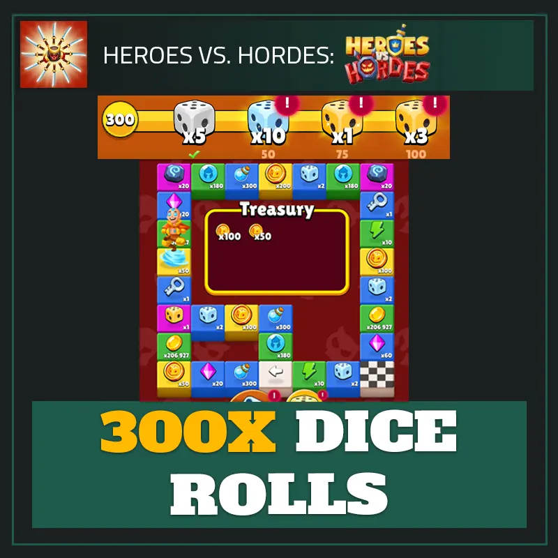 300x Dice Rolls — Heroes vs. Horde-Heroes vs. Hordes