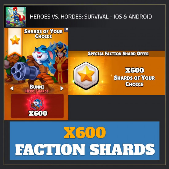 600x Faction Shards — Heroes vs. Horde android cheat
