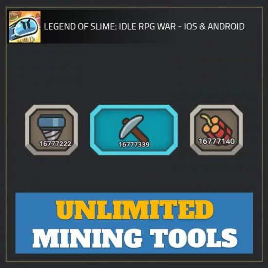Unlimited Mining Tools — Legend of Slime RPG ios hack