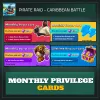 Monthly Privilege Cards — Pirate Raid