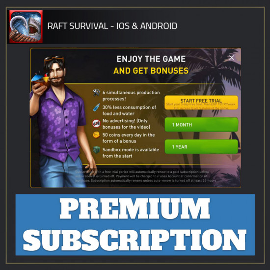 Premium Subscription — Raft Survival