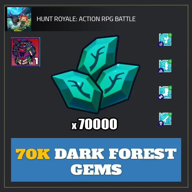 70K Dark Forest Gems — Hunt Royale android cheat