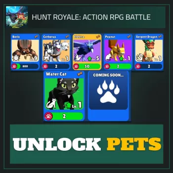 Unlock Pets  — Hunt Royale