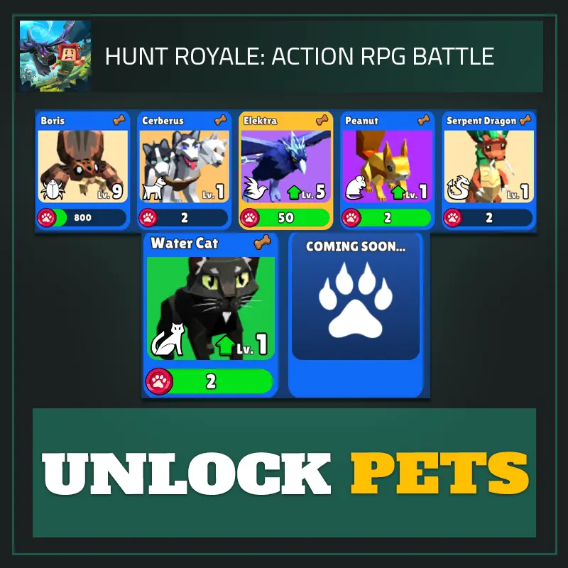 Unlock Pets — Hunt Royale Unlock Pets — Hunt Royale-Hunt Royale