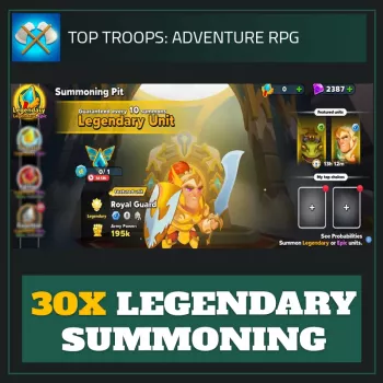 30x Legendary Summoning — Top Troops