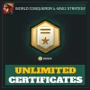 Unlimited Certificates — World Conqueror 4