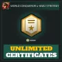 Unlimited Certificates — World Conqueror 4