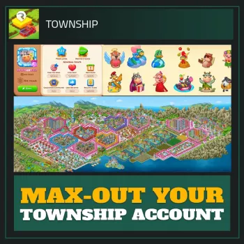 Township Maxed-out Account — (Layout, All Skins, Unlocked Lands, Stats)
