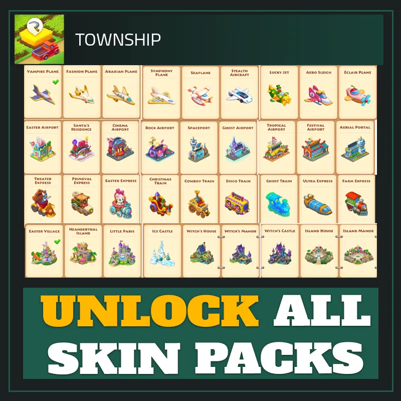 Unlock All Skin Packs — Township